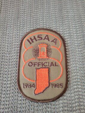 IHSAA Official Indiana High School Athletic Assn Embroidered Patch 1984-85